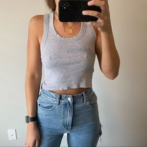 Gray brandy Melville crop top